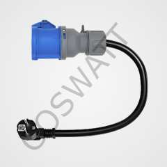 Coswatt Taşınabilir Şarj Cihazı Dönüştürücü Kablo / Ev Tipi Priz Adaptörü / 220V AC / CEE Norm 3x32A Priz / Ev Tipi Fiş (Schuko)