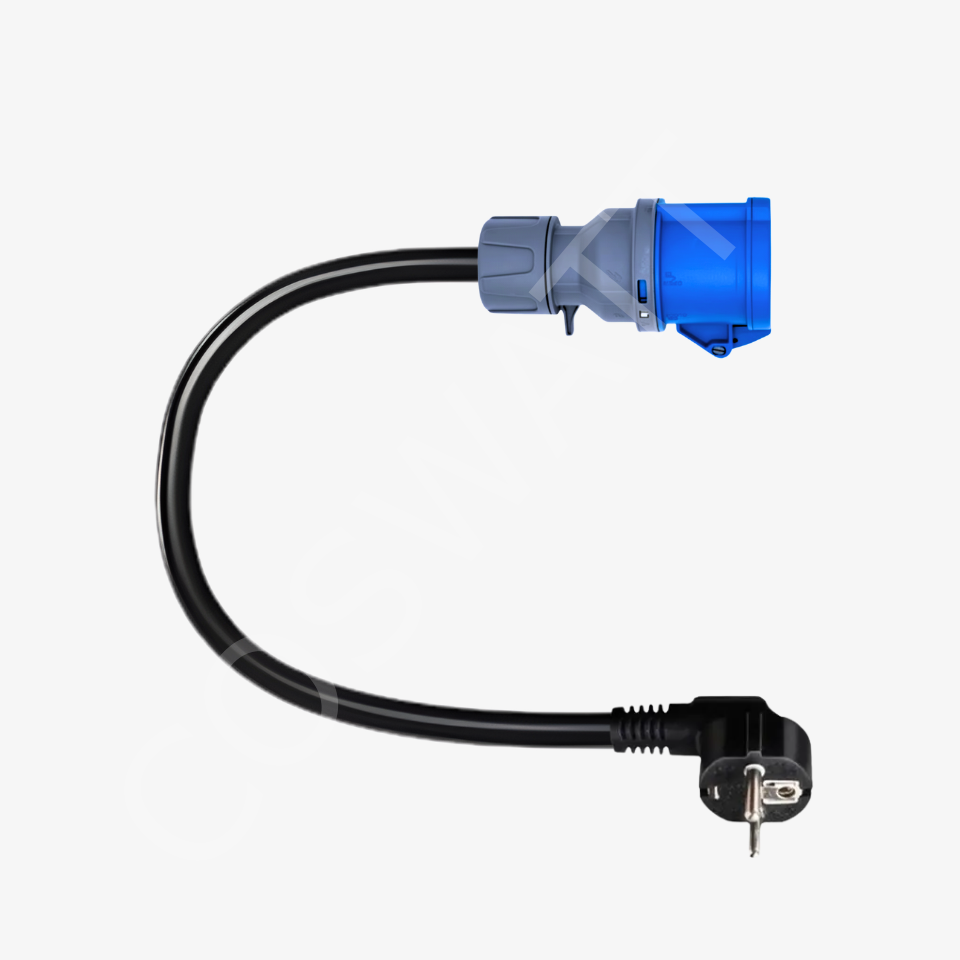 Coswatt Taşınabilir Şarj Cihazı Dönüştürücü Kablo / Ev Tipi Priz Adaptörü / 220V AC / CEE Norm 3x32A Priz / Ev Tipi Fiş (Schuko)