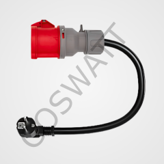 Coswatt Taşınabilir Şarj Cihazı Dönüştürücü Kablo / Ev Tipi Priz Adaptörü / 220V AC / CEE Norm 5x16A Priz / Ev Tipi Fiş (Schuko)
