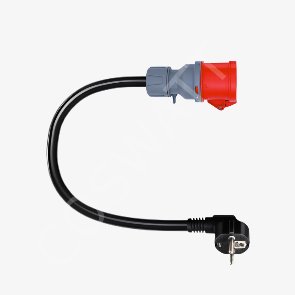 Coswatt Taşınabilir Şarj Cihazı İçin Dönüştürücü Kablo / Ev Tipi Priz Adaptörü / 220V AC / CEE Norm 5x32A Priz / Ev Tipi Fiş (Schuko)