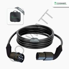 Coswatt Tip-2 Şarj Kablosu 22 kW / 32A / 3m Kablolu / 380V AC / Taşıma Çantası Hediyeli